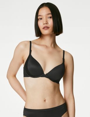 Body By M&S Womens Body Soft Wired Plunge T-Shirt Bra A-E - 32A - Black, Black,White,Dusted Mint,Op