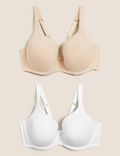 2pk Cotton Wired Full Cup Bras A-E