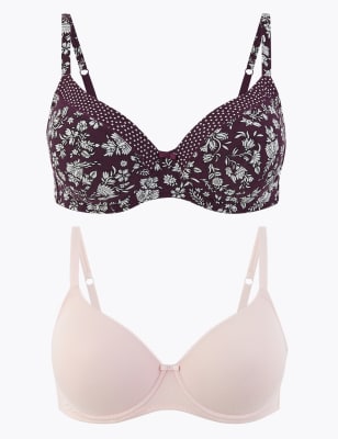 Lot de 2&nbsp;soutiens-gorge invisibles &agrave; bonnets embo&icirc;tants