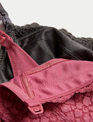 2pk Lace & Mesh Nursing Bras B-H
