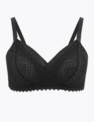 Texture & Lace Non-Wired Nursing Bra B-E | M&S Collection | M&S