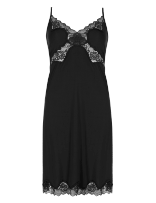 Slinky Lace Full Trim Slip | M&S Collection | M&S