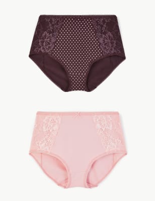 Lot de 2&nbsp;culottes sculptantes, orn&eacute;es de dentelles