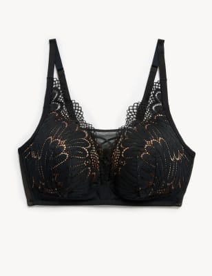 

Womens M&S Collection Nova Lace Non Wired Post Surgery Bra - Black, Black