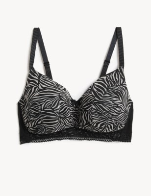 

Womens M&S Collection Zebra Print Non Wired Post Surgery Bra A-E - Black Mix, Black Mix