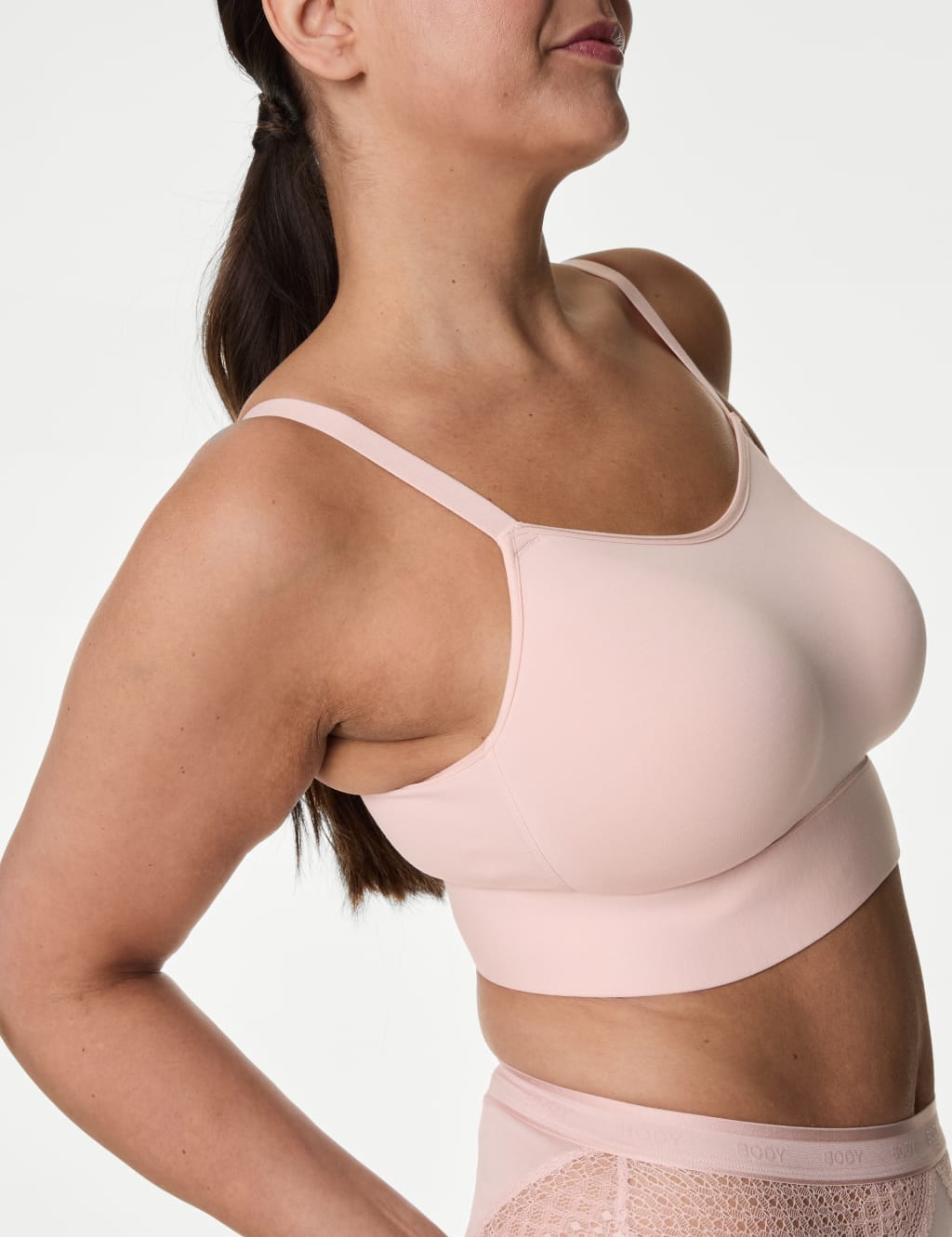 Cotton Non-Wired Post Surgery Cami Bra A-H image 2