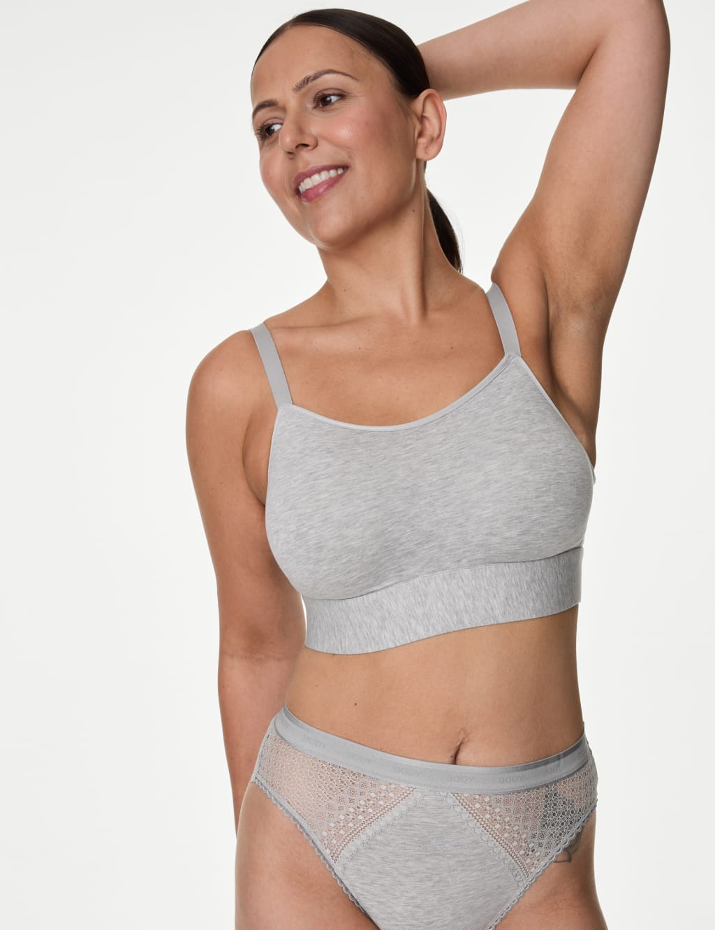 Cotton Non-Wired Post Surgery Cami Bra A-H image 1