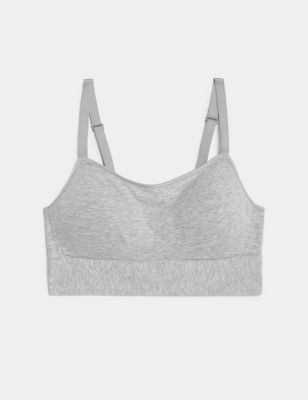 

Womens M&S Collection Cotton Non-Wired Post Surgery Cami Bra A-H - Grey Marl, Grey Marl