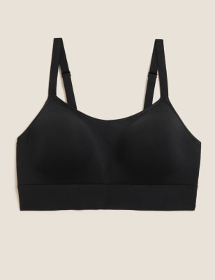 

M&S Collection Sujetador para camisola de algodón sin aros para posoperatorio para copa A-HWomens - Black, Black