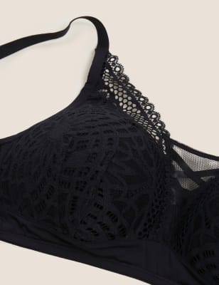 

Womens M&S Collection Lace Non Wired Post Surgery Bra A-E - Black, Black