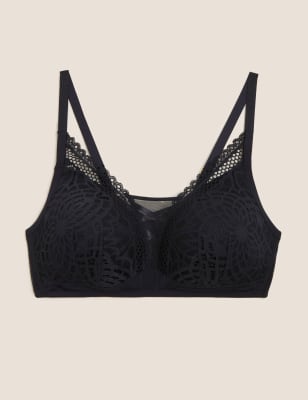 

M&S Collection Sujetador sin aros posoperatorio con encaje para copa A-EWomens - Black, Black