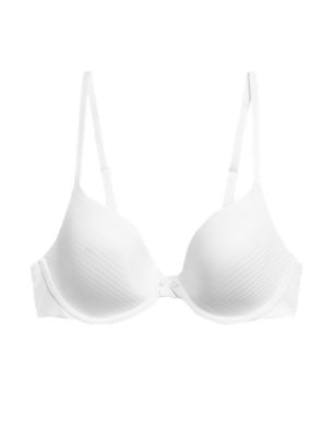 

Womens M&S Collection Sumptuously Soft™ Padded Plunge T-Shirt Bra A-E - White, White