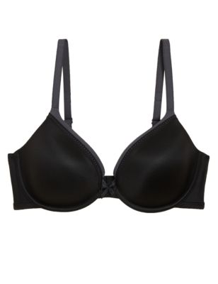 

Womens M&S Collection Sumptuously Soft™ Padded Plunge T-Shirt Bra A-E - Black Mix, Black Mix