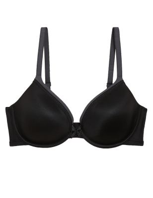 

Womens M&S Collection Sumptuously Soft™ Padded Plunge T-Shirt Bra A-E - Black Mix, Black Mix