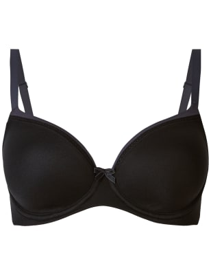 Womens M&S Collection Sumptuously Soft™ Full Cup T-Shirt Bra A-E - Black Mix