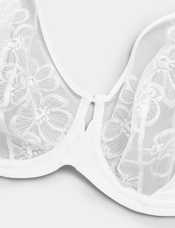 Embrace Embroidered Wired Full Cup Bra A-E - MK
