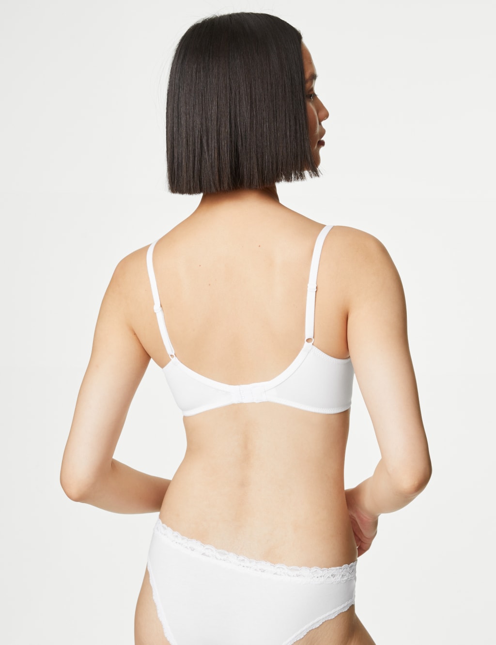 3pk Cotton Wired Full Cup Bras A-E image 3