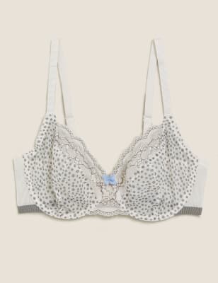 

M&S Collection Sujetador de copa completa con aros y adorno de encaje (A-E)Womens - Medium Grey Mix, Medium Grey Mix