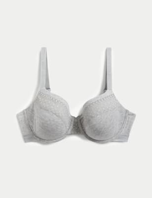 

Womens Body Cotton with Cool Comfort™ Wired T-Shirt Bra - Grey Marl, Grey Marl