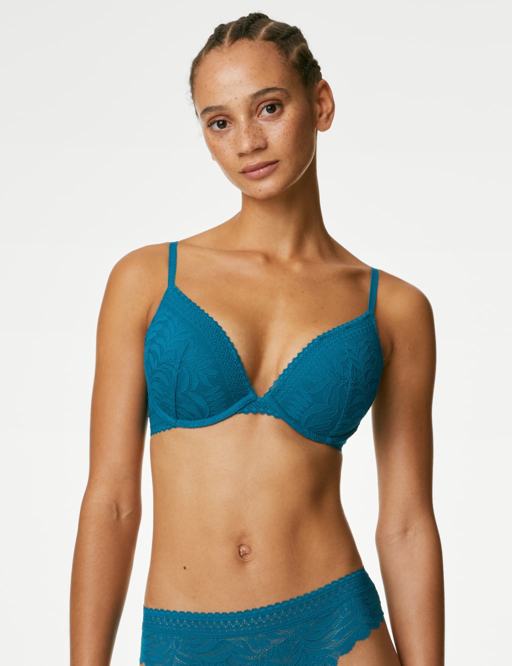 Buy FEMULA Non Padded Cotton Push Up Bra - Blue Online at Low Prices in  India 