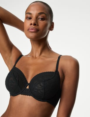 Unlined Caged Lace Balconette Bra