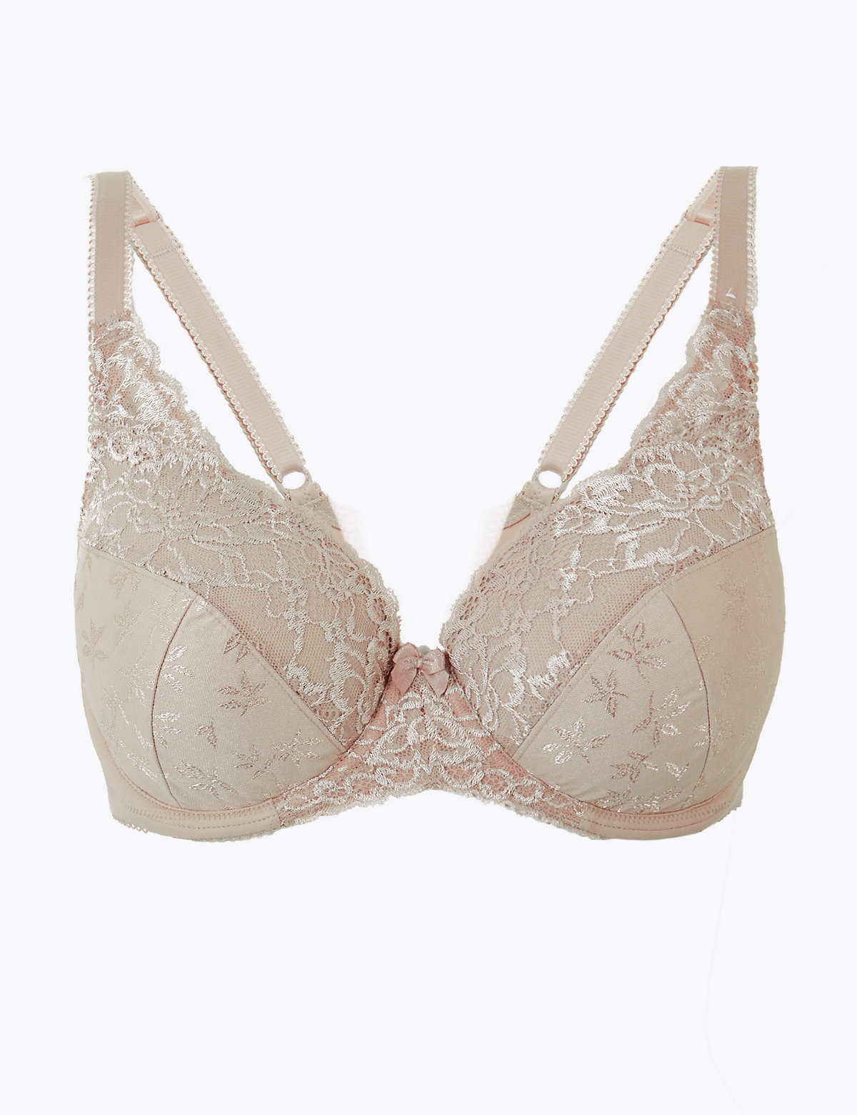 Jacquard Lace Padded Full Cup Bra A-E