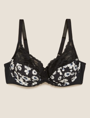 

Womens M&S Collection Wild Blooms Non-Padded Full Cup Bra A-E - Black Mix, Black Mix