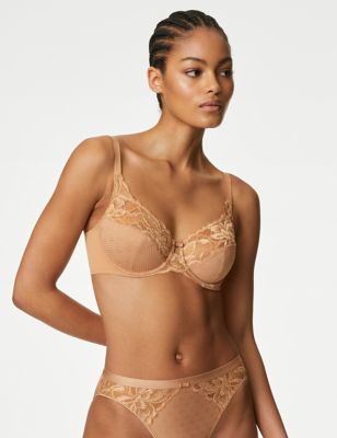 Marks And Spencer Womens M&S Collection Wild Blooms Wired Full Cup Bra A-E - Rich Amber, Rich Amber