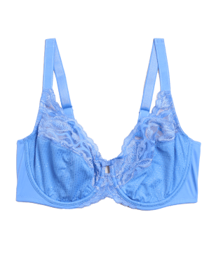 

Womens M&S Collection Wild Blooms Wired Full Cup Bra A-E - Fresh Blue, Fresh Blue