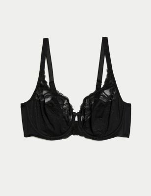Lace Wired Full Cup Bra With Silk A-E, Rosie