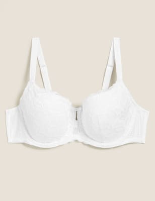 BNWT LADIES M&S UK 30DD EUR 65E WHITE STRAPLESS BALCONY LACE BRA 5 WAYS TO  WEAR