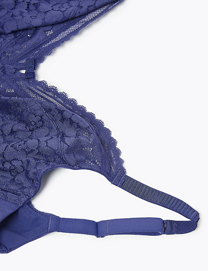 Cotton & Lace Non-Padded Full Cup Bra