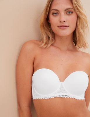 Marks And Spencer Womens M&S Collection Sumptuously Soft Padded Strapless Bra A-E - White, White