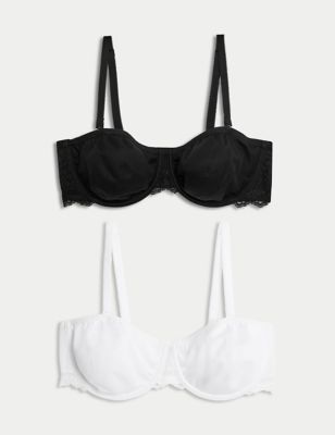 2pk Wired Strapless Bras A-E, M&S Collection