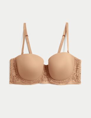 Body By M&S Women's Body Soft Wired Strapless Bra A-E - 32A - Rich Amber, Rich Amber,Rose Quartz,To
