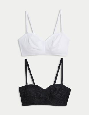 M&S GOOD MOVE UNDERWIRED HIGH IMPACT SPORTS BRA in BLACK MIX Size