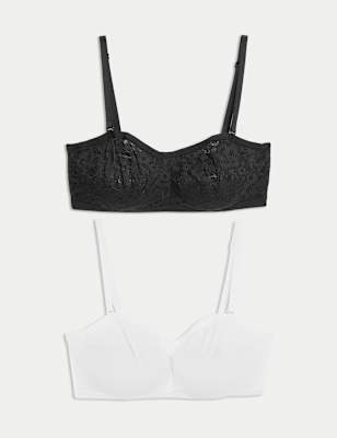 2pk Wired Strapless Bra A-E