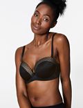 2 Pack Padded Push-up Plunge Strapless Bras A-E