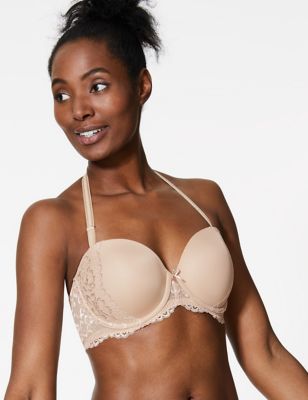Marks & Spencer Women's Louisa Lace Under Wired Padded Bandeau Strapless Bra