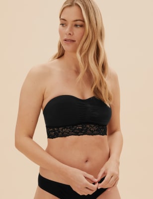 Black lace best sale bandeau bralette