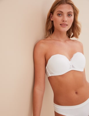 Louisa Gepolsterter Tragerloser Bandeau Bh Mit Spitze A E