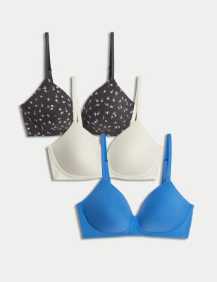 3pk Non Wired Full Cup Bras