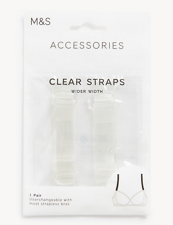 Detachable Clear Bra Straps - Wider Width - RS