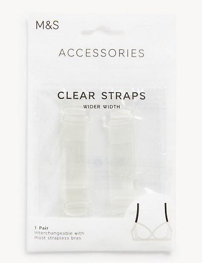 Detachable Clear Bra Straps - Wider Width