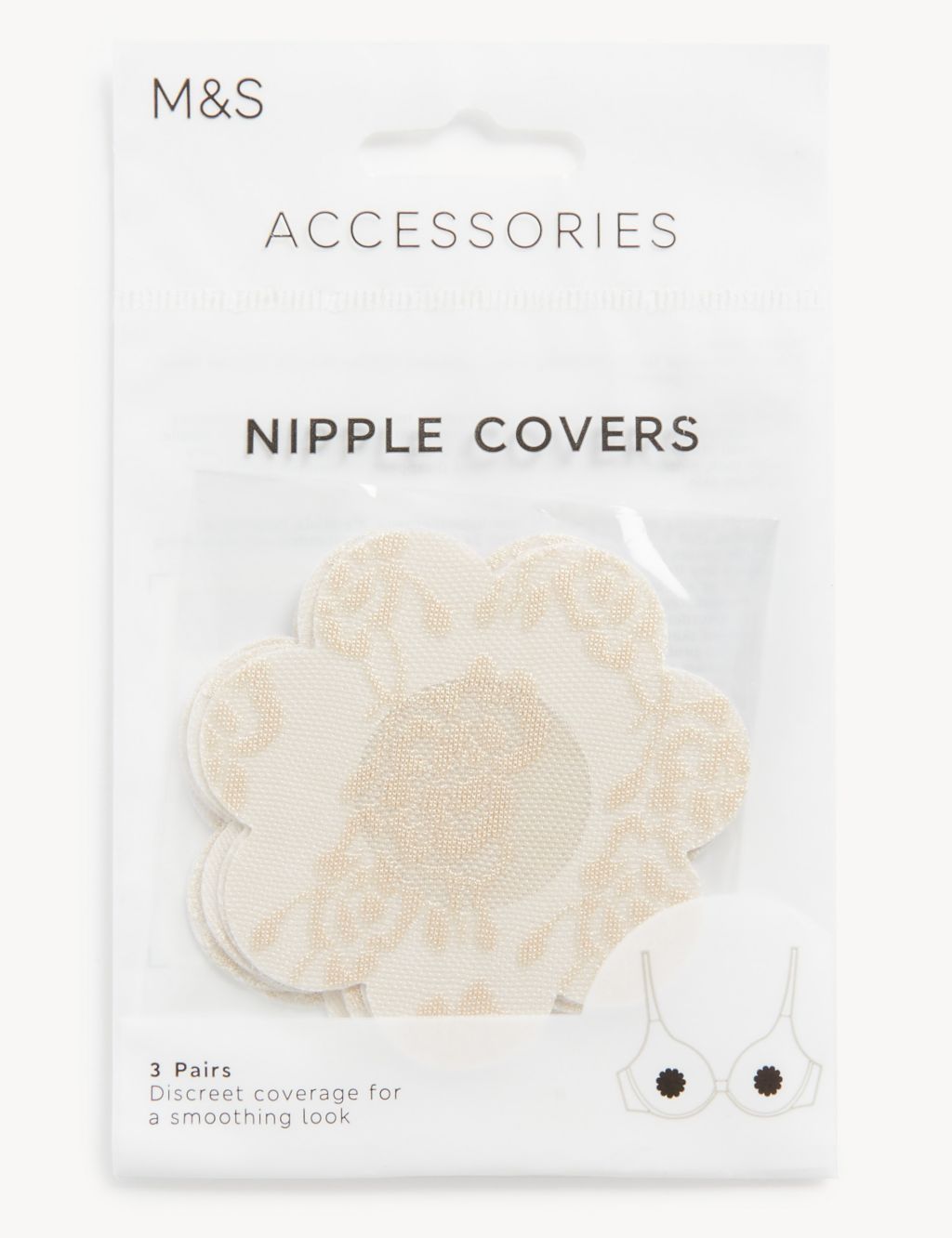 3pk Floral Nipple Covers image 1