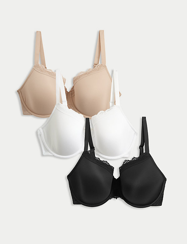3pk Wired Full Cup Bras F-H - NL