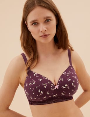 Buy Marks & Spencer Pack Of 2 Printed Lightly Padded Bras T330359X - Bra  for Women 19277600