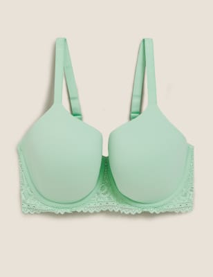 

Womens M&S Collection Sumptuously Soft™ Underwired T-Shirt Bra F-H - Light Green, Light Green