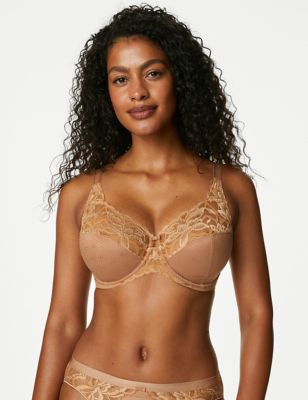 Marks And Spencer Womens M&S Collection Wild Blooms Wired Full Cup Bra F-J - Rich Amber, Rich Amber