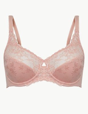 2 Tone Jacquard Lace Full Cup Bra Dd H Mands Collection Mands